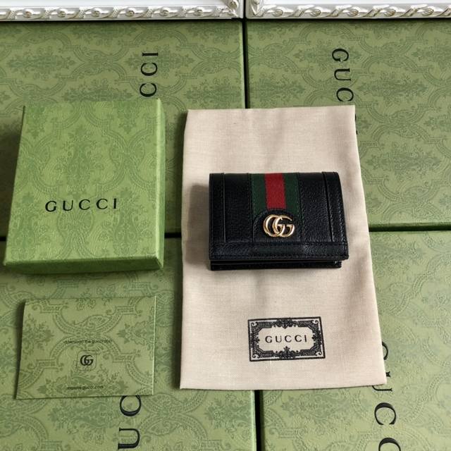 Top Version Of The Latest G Ophidia Series Small Card Holder Wallet, Made Of G P