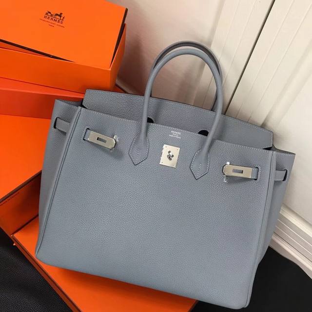 First Layer Cowhide 3 Sizes - - Herm-Birkin Silver Buckle Leather Upgraded Impor