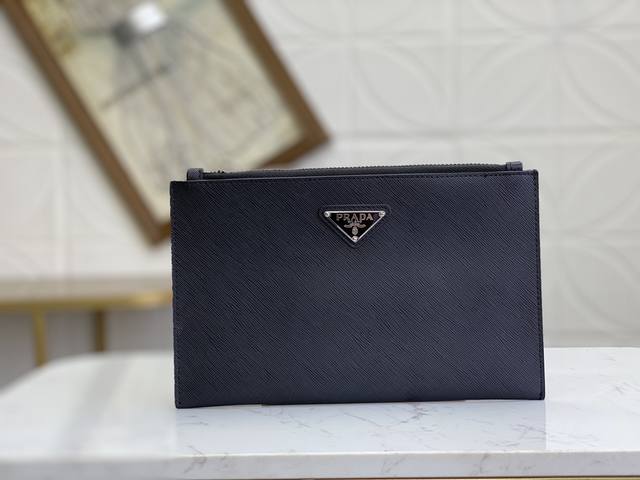 Small Size Without Wrist Prada Men's Handbag Latest Style, Official Website Sync