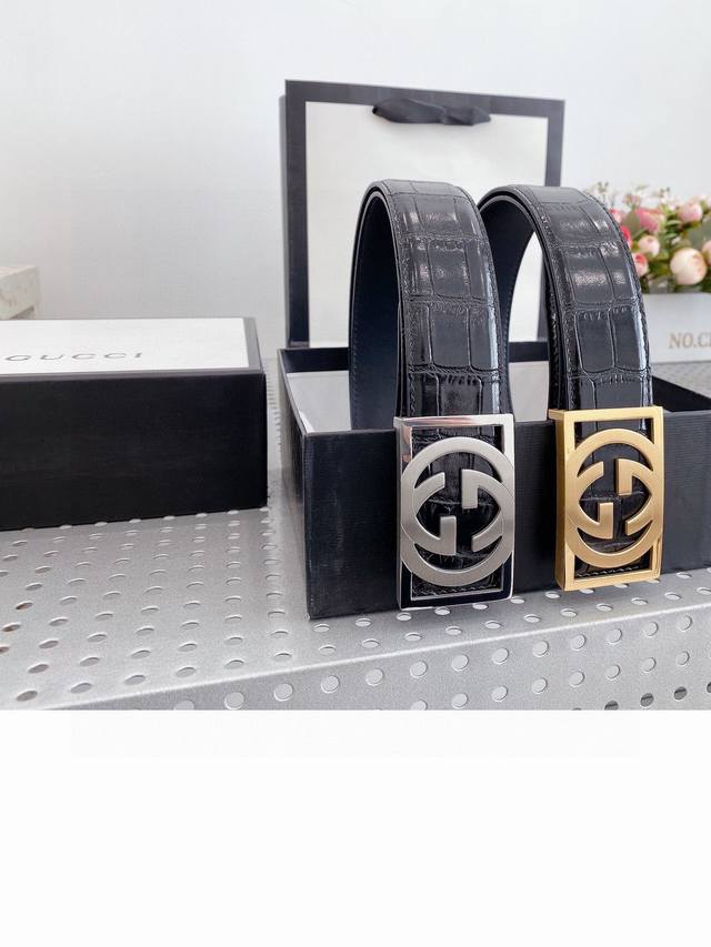Gucci Stone Pattern Original Authentic Guccl Classic Belt Size 3.8 Overseas Orig