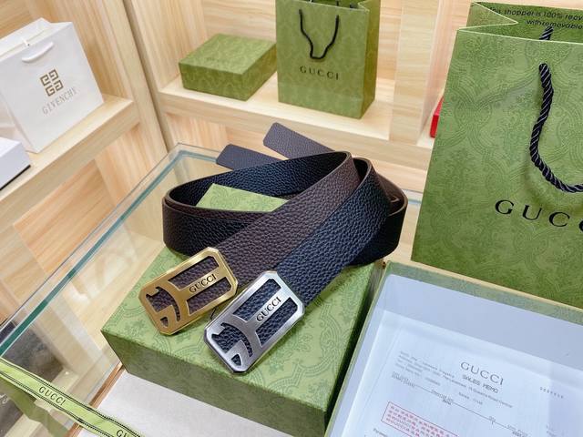 Gucci Original Double-Sided Original Leather Exquisite Hand-Painted Edges. Fine