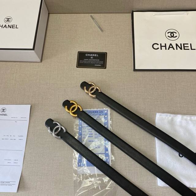 Brand: Chanel Grade: Women's Belt. Customized Cowhide. Double-Sided. Oil-Refined