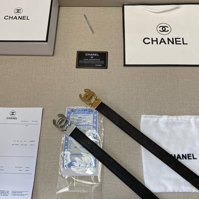 Brand: Chanel Grade: Women's Belt. Customized Cowhide. Double-Sided. Oil-Refined