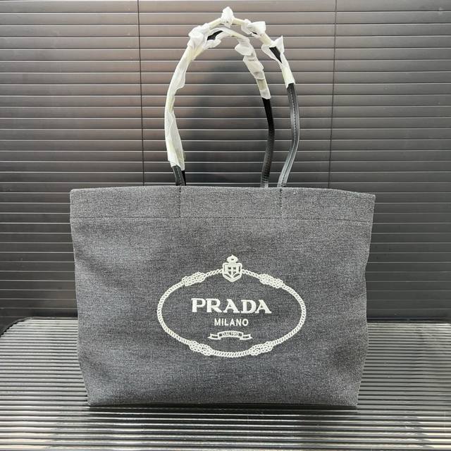 Prada Prada Saffiano Nylon Fabric Shopping Bag Tote Bag Large Handbag Made Of Hi