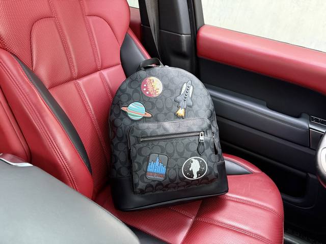 High-End New "Coach" Backpack Coach Planet Backpack Coach West 35 Classic Monogr