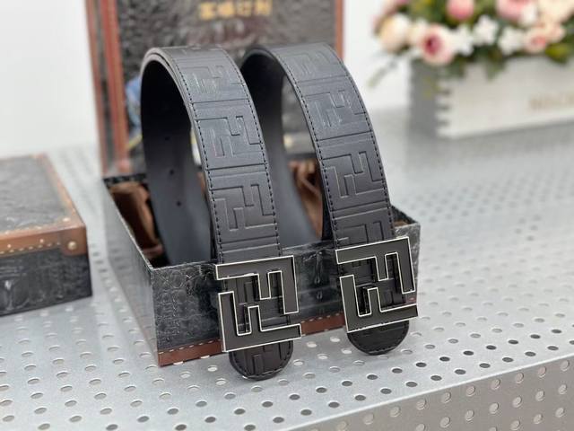 Fendi Original Quality, Logo-Shaped Wide Belt, Made Of Imported Original Old Flo