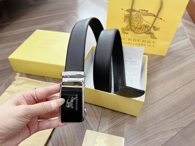 Burberry Automatic Belt Slide Exclusive Real Shot Of The Whole Cowhide Hand-Stit