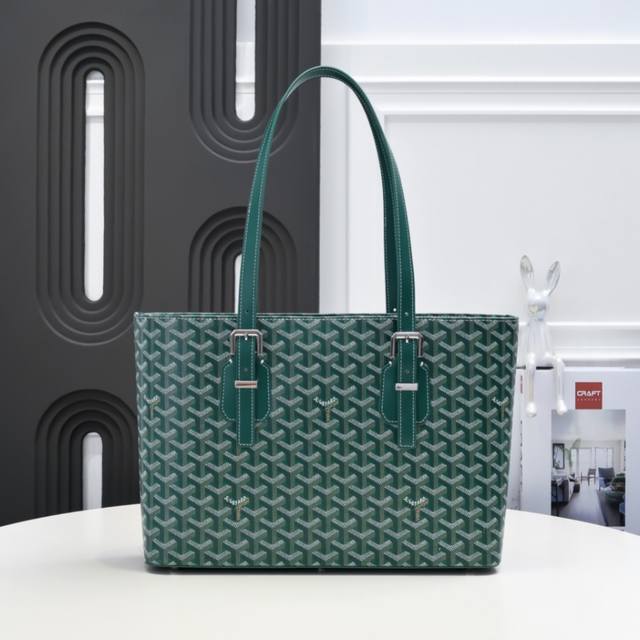 Factory P Direct Sale Green Goyard New Vintage Bag, Shopping Bag, Upright Style