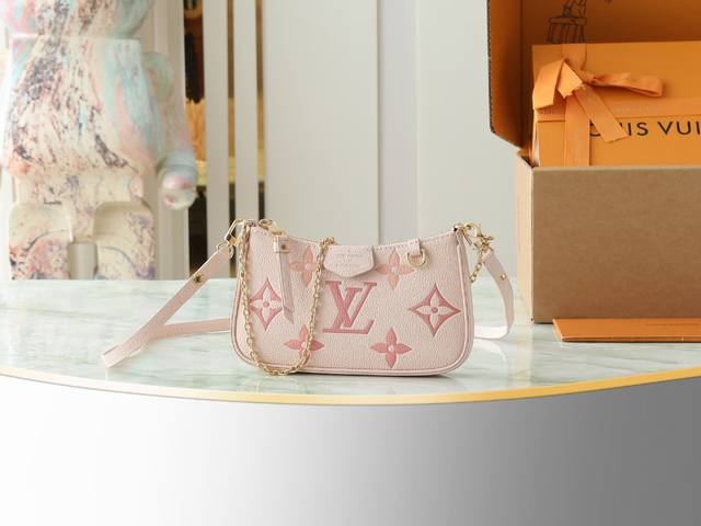 Top Original Single Home Real Shot M80349 Pink Full Leather Mahjong Bag Series M