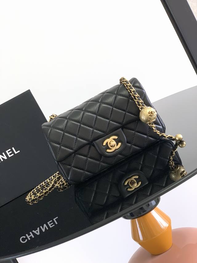 Chanelas1787 Popular Metal Cf Mini Flap Bag Globally A Small Gold Ball Is Added