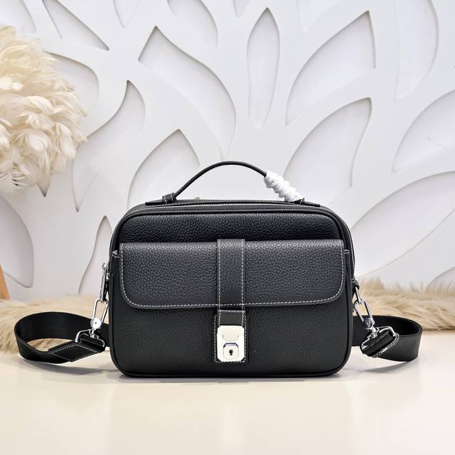 Hermes-Herm S Latest Men's Messenger Bag Shoulder Bag Made Of Top Calfskin Noble