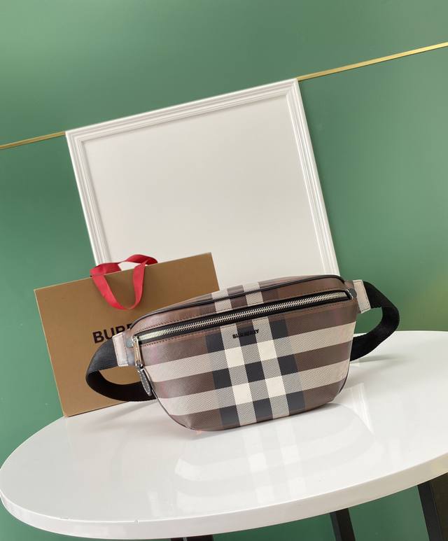 Bur's Latest Birch Brown Check Waist Bag Features A Signature Check Design With