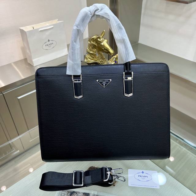 Prada Prada's New Men's Shaped Briefcase Is Made Of Imported Top-Layer Shaped Co