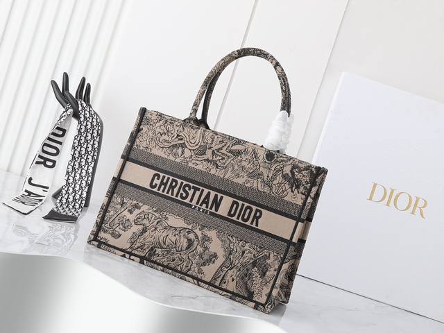 Exclusive Real Shot In Progress Original Dior Book Tote Tote Tiger Medium 36Cm T