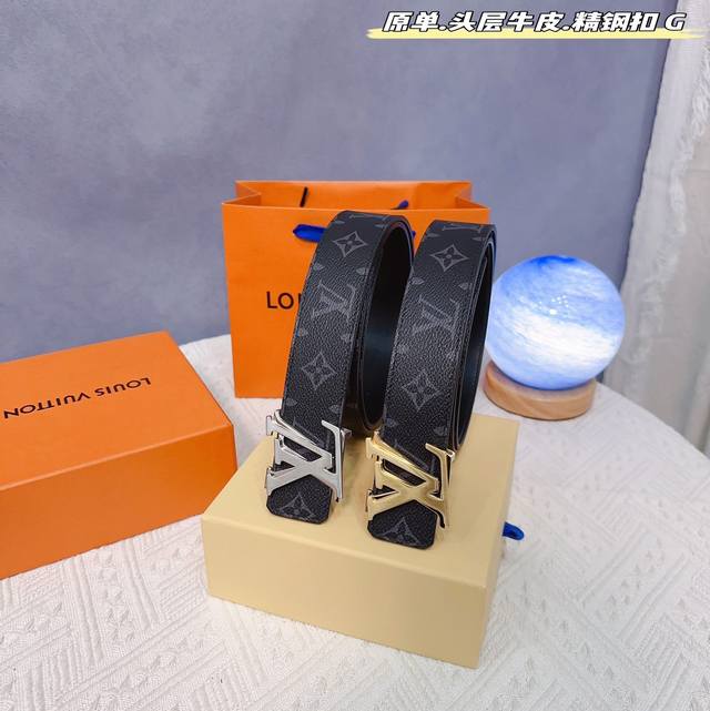 Louis L Donkey Width 4.0Cm Original First-Layer Cowhide Style Effect The Bottom