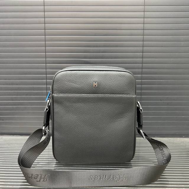 Herm S Hermes Top Layer Cowhide Shoulder Bag Men's Messenger Bag Casual Business