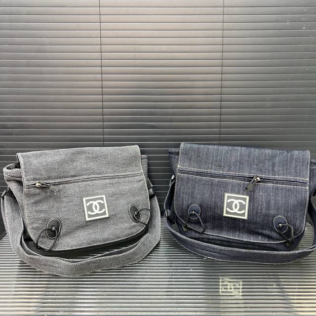 Chanel Chanel Vintage Denim Flap Messenger Bag Unisex Crossbody Shoulder Bag Rea