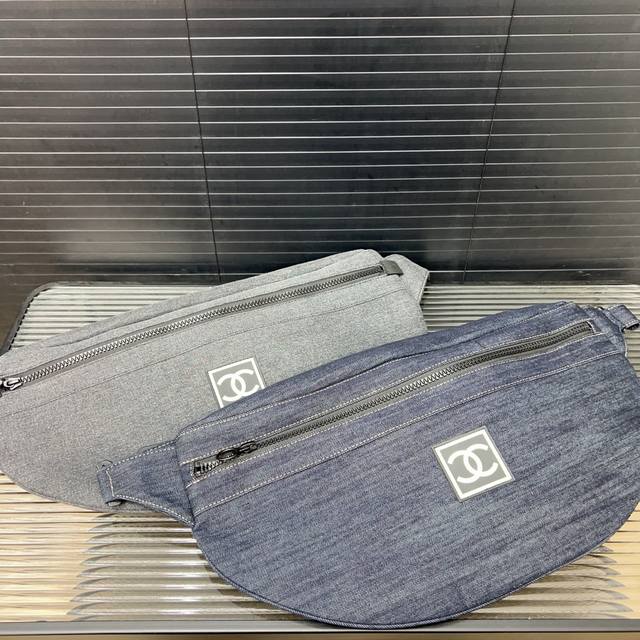 Chanel Chanel Nylon Cloth Waist Bag Unisex Chest Bag Real Shot Original Original