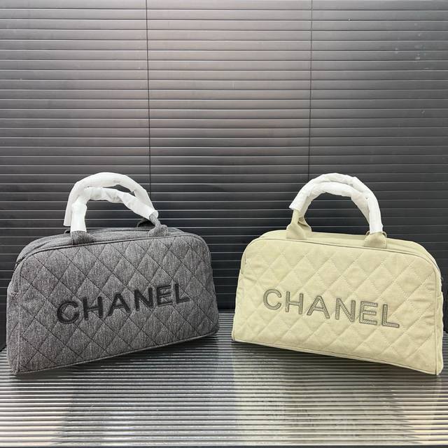 Green Gray Chanel Second-Hand Unisex Sports Bag Fitness Bag Handbag Classic Vers