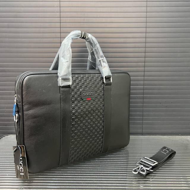 Gucci Gucci Leather Men's Bag Briefcase Handbag Computer Bag Classic All-Match R