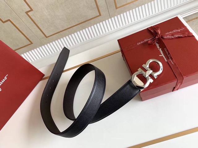 Salvatore Ferragamo Italian Pin Buckle Model Width 3.5Cm Exquisite Buckle Head D