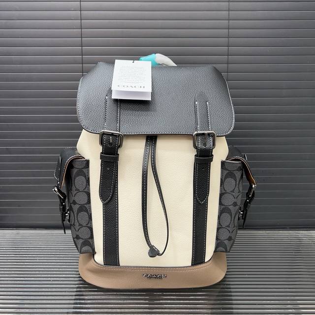 Coach Hudson Backpack Men's Large Capacity Backpack Computer Bag Casual Versatil