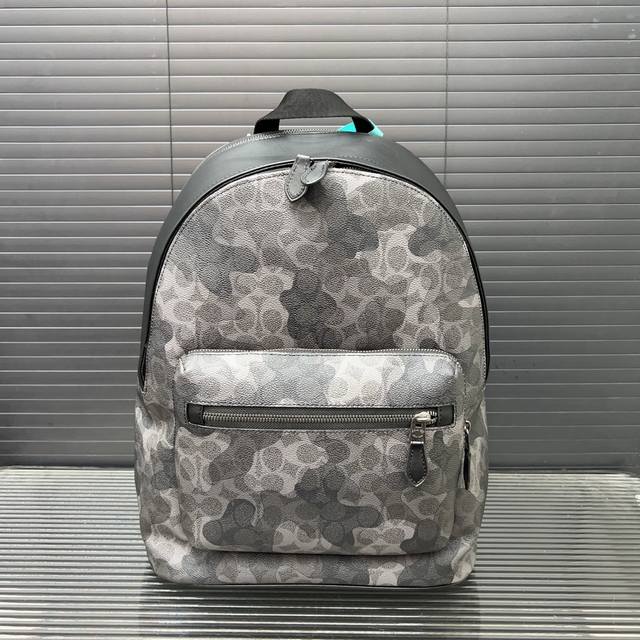 Coach Signature 32 Backpack Men's Large Capacity Backpack Computer Bag Casual Ve