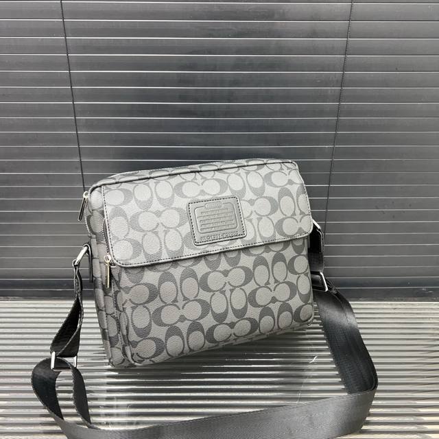 Coach Flap Messenger Bag Men's Crossbody Bag Real Shot Original Original Fabric