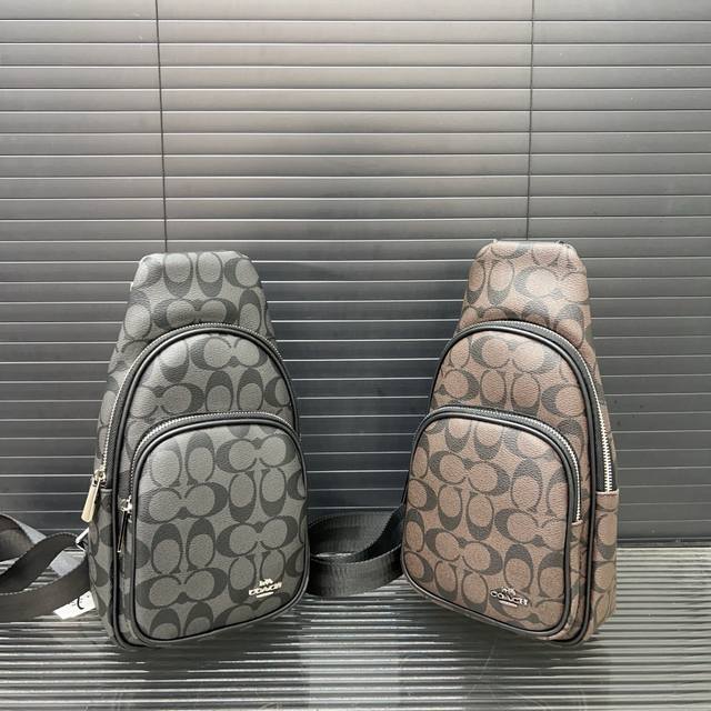 Coach Printed Chest Bag Crossbody Shoulder Bag Real Shot Original Original Fabri