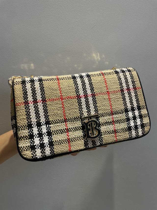 Burberry Checkered Tweed Lola Bag Exquisite And Chic Fashion Lola, Limited Editi