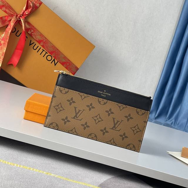 Factory P Price Overseas Original M80390 Exclusive Real Shot! Slim Purse Clutch