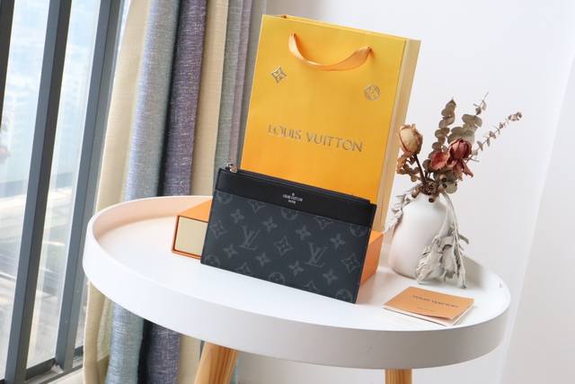 Factory P Price M80348 Black Flower, Top Original Slim Purse Uses Monogram Canva
