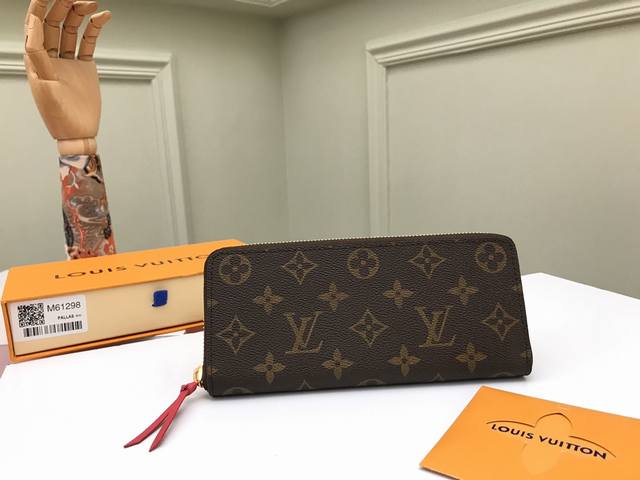 Factory Price Top Original M60742 Old Flower Rose Red The Cl Mence Wallet Made O