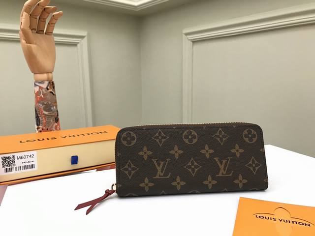 Factory Price Top Original M60742 Monogram Purple The Cl Mence Wallet Made Of Fa