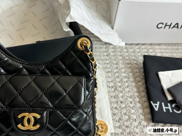 Waxed Leather With Box Size: 19*13Cm# Chanel 23C Hippie Hobo New 23C Series Real