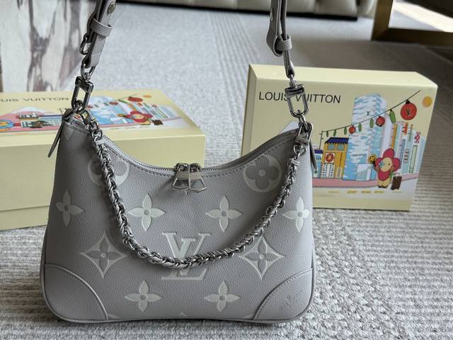 With Box Gray Purple Size: 29*16Cm L Antique Croissant Bag Vintage Classic Shoul