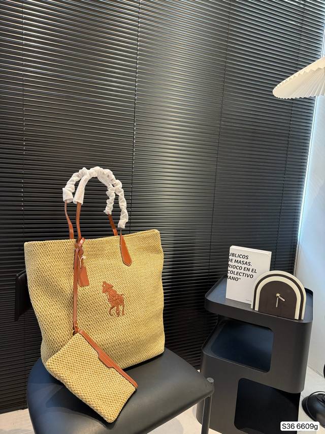 Polo Ralph Lauren Woven Raffia 25Th New Bag