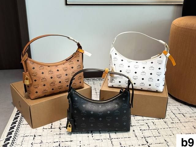 With Box Size: 27*15Cm This Is So Pretty! Mcm's New Hobo Bag Croissant Bag Mcm's