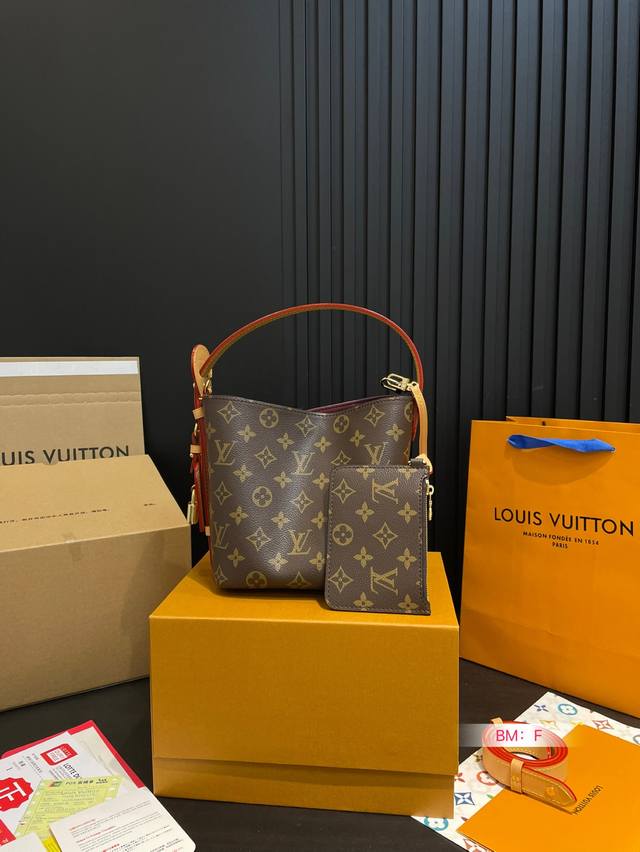 With Folding Gift Box Lv New All In Bb Bucket Bag Large Capacity And Good-Lookin