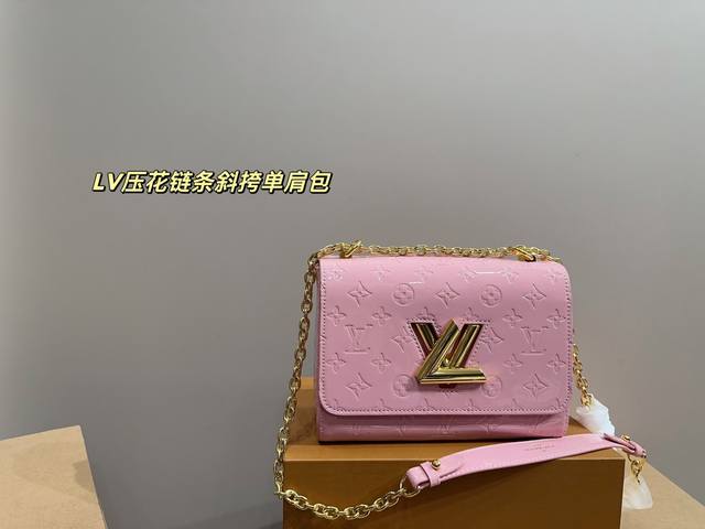 Folding Box Size 23.17 Lv Embossed Chain Crossbody Shoulder Bag