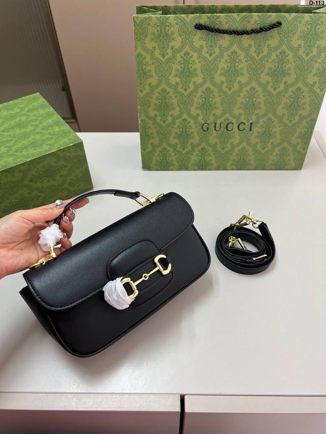 Gucci 1955 Saddle Bag Classic Color, Super Cute Size Hand-Held Crossbody Cute! D
