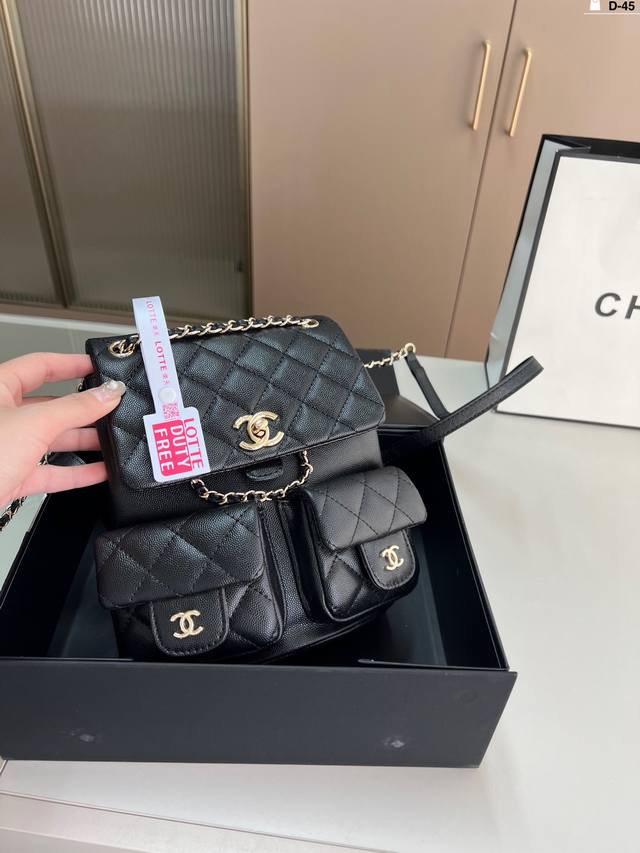 Chanel Backpack Cute Love The Cutest Backpack Of This Season D-45 Size 20 20 Fol