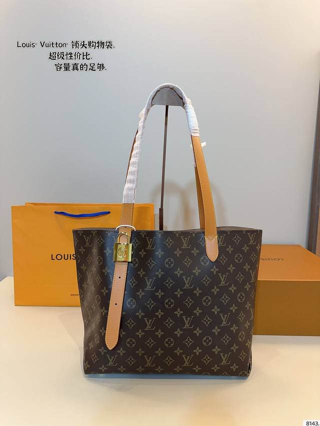 Lv Louis Vuitton Second-Hand Lock Shopping Bag Is Super Comfortable And Good-Loo