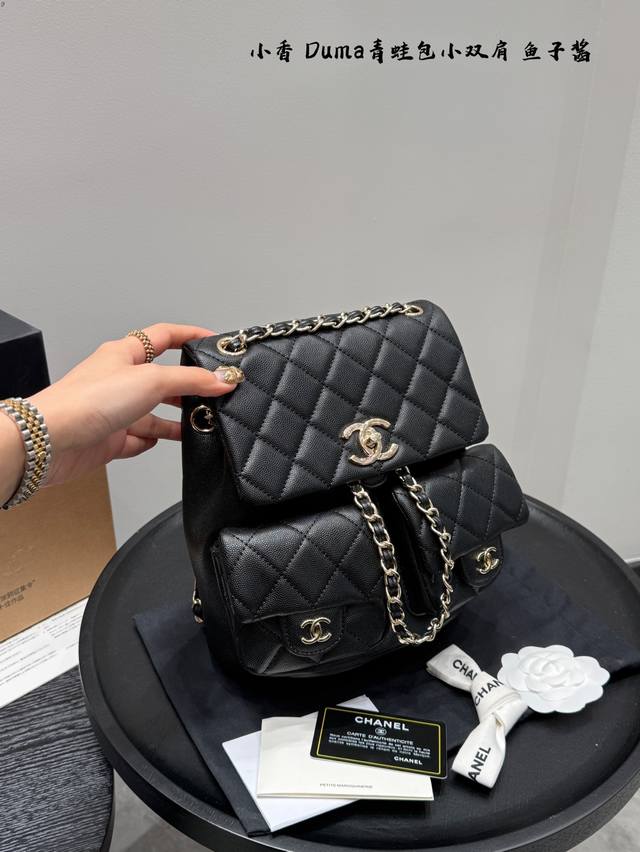 With Gift Box Size: 20*21Cm Chanel 23 P24A Dual Pocket Duma Little Frog Backpack