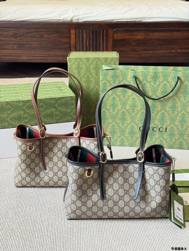 Cowhide Version Gucci Emblem New Shopping Bag Tote Bag Gg This Shopping Bag Gg P