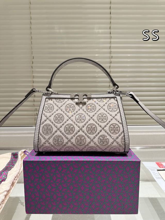 Folding Box Size 20.14 Tory Burch Tb Eleanor Rhinestone Handbag Small Tote