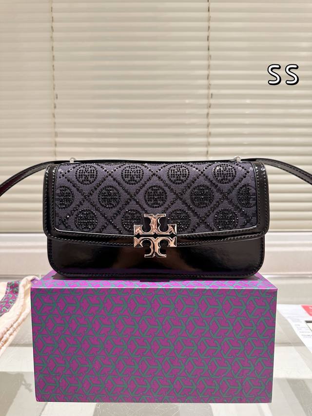 Folding Box Size 23.12 Tory Burch Tb Rhinestone Baguette