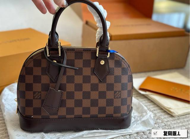 Full Set Of Folding Box Packaging Lv Alma Bb Old Flower Shell Bag Original High