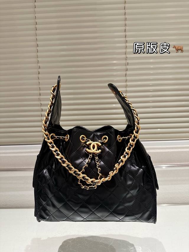 Original Leather Chanel First Layer Leather Shopping Bag Is Shipped, Super Soft,