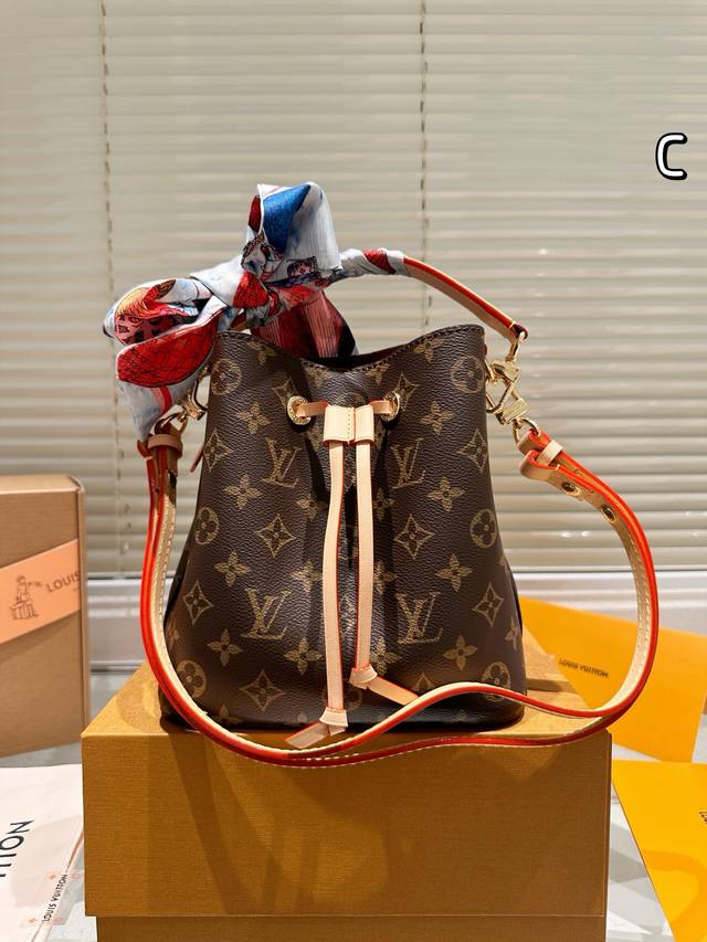 With Scarf Steel Hardware Variable Code Chip | Original Lv Neonoe Champagne Buck